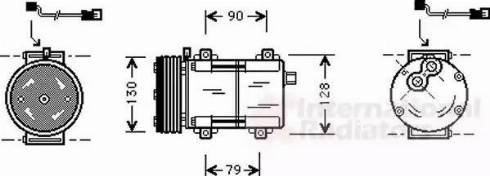 Van Wezel 1800K282 - Compressore, Climatizzatore autozon.pro