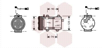 Van Wezel 1800K280 - Compressore, Climatizzatore autozon.pro