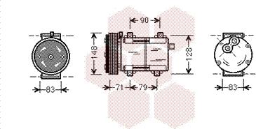 Van Wezel 1800K279 - Compressore, Climatizzatore autozon.pro