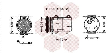 Van Wezel 1800K276 - Compressore, Climatizzatore autozon.pro