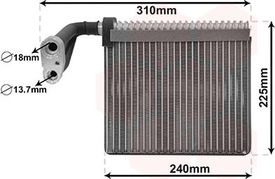 Van Wezel 1800V426 - Evaporatore, Climatizzatore autozon.pro