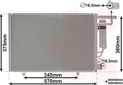 Van Wezel 18015704 - Condensatore, Climatizzatore autozon.pro