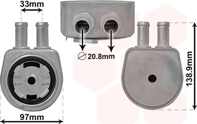 Van Wezel 18013708 - Radiatore olio, Olio motore autozon.pro