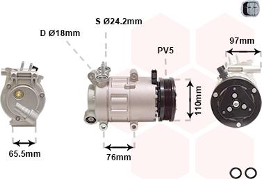 Van Wezel 1801K001 - Compressore, Climatizzatore autozon.pro