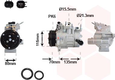 Van Wezel 1801K731 - Compressore, Climatizzatore autozon.pro