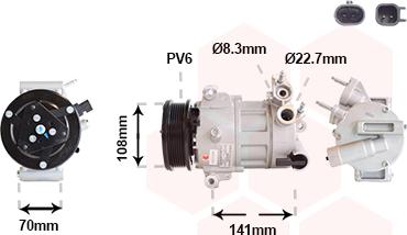 Van Wezel 1801K733 - Compressore, Climatizzatore autozon.pro