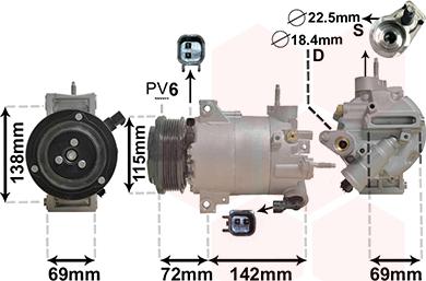 Van Wezel 1801K727 - Compressore, Climatizzatore autozon.pro