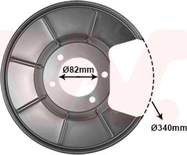 Van Wezel 1881374 - Lamiera paraspruzzi, Disco freno autozon.pro