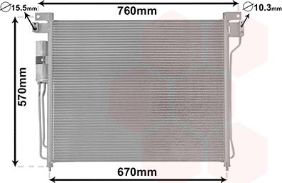 Van Wezel 13005299 - Condensatore, Climatizzatore autozon.pro