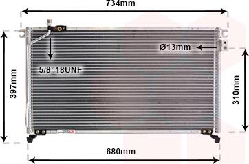 Van Wezel 13005202 - Condensatore, Climatizzatore autozon.pro