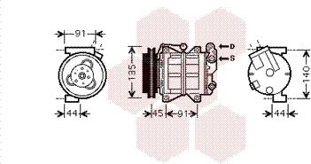 Van Wezel 1300K314 - Compressore, Climatizzatore autozon.pro