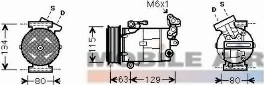 Van Wezel 1300K334 - Compressore, Climatizzatore autozon.pro