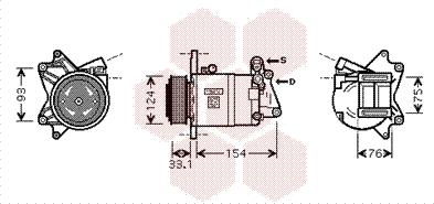 Van Wezel 1300K321 - Compressore, Climatizzatore autozon.pro