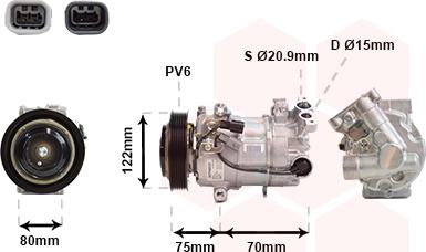 Van Wezel 1301K700 - Compressore, Climatizzatore autozon.pro