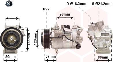 Van Wezel 1301K701 - Compressore, Climatizzatore autozon.pro