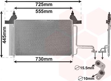 Van Wezel 17005253 - Condensatore, Climatizzatore autozon.pro