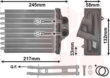 Van Wezel 17006350 - Scambiatore calore, Riscaldamento abitacolo autozon.pro