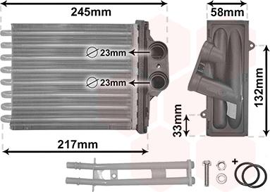 Van Wezel 17006304 - Scambiatore calore, Riscaldamento abitacolo autozon.pro