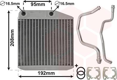 Van Wezel 17006313 - Scambiatore calore, Riscaldamento abitacolo autozon.pro