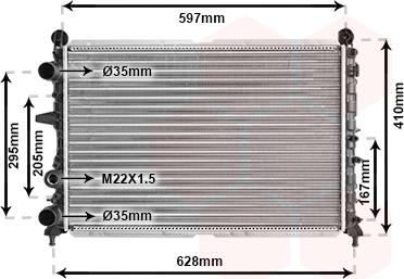 Van Wezel 17002066 - Radiatore, Raffreddamento motore autozon.pro