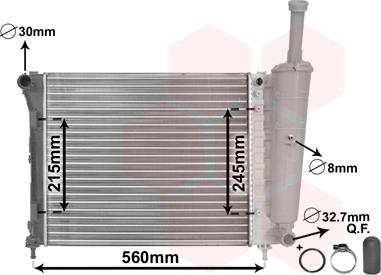 Van Wezel 17002345 - Radiatore, Raffreddamento motore autozon.pro