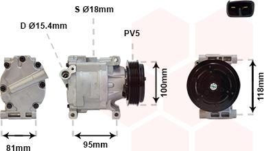 Van Wezel 1700K090 - Compressore, Climatizzatore autozon.pro