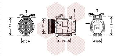 Van Wezel 1700K063 - Compressore, Climatizzatore autozon.pro