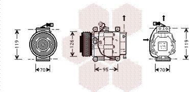 Van Wezel 1700K042 - Compressore, Climatizzatore autozon.pro