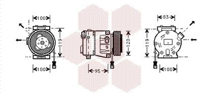 Van Wezel 1700K050 - Compressore, Climatizzatore autozon.pro