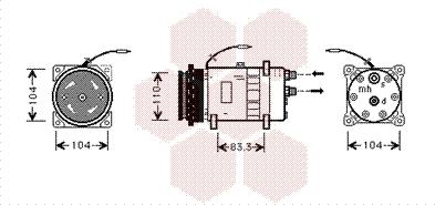 Van Wezel 1700K064 - Compressore, Climatizzatore autozon.pro