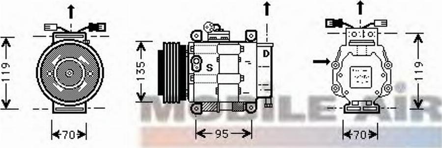 Van Wezel 1700K062 - Compressore, Climatizzatore autozon.pro