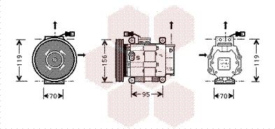 Van Wezel 1700K031 - Compressore, Climatizzatore autozon.pro