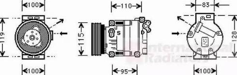 Van Wezel 1700K033 - Compressore, Climatizzatore autozon.pro