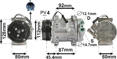 Van Wezel 1700K366 - Compressore, Climatizzatore autozon.pro