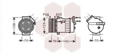 Van Wezel 1700K363 - Compressore, Climatizzatore autozon.pro