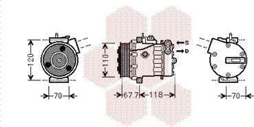 Van Wezel 1700K384 - Compressore, Climatizzatore autozon.pro