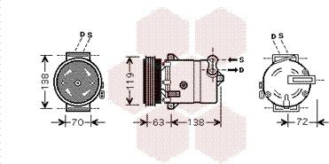 Van Wezel 1700K334 - Compressore, Climatizzatore autozon.pro