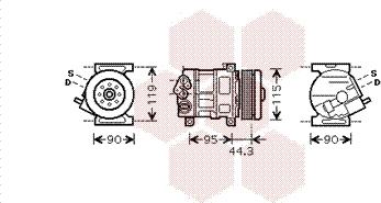 Van Wezel 1700K330 - Compressore, Climatizzatore autozon.pro