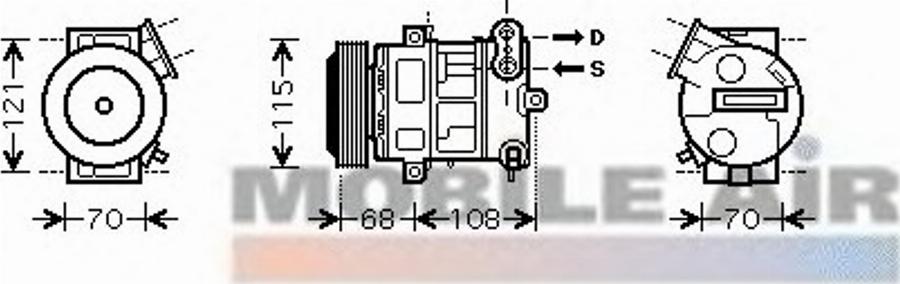 Van Wezel 1700K332 - Compressore, Climatizzatore autozon.pro