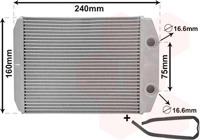 Van Wezel 17016700 - Scambiatore calore, Riscaldamento abitacolo autozon.pro