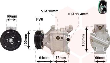 Van Wezel 1701K103 - Compressore, Climatizzatore autozon.pro