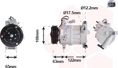 Van Wezel 1701K708 - Compressore, Climatizzatore autozon.pro