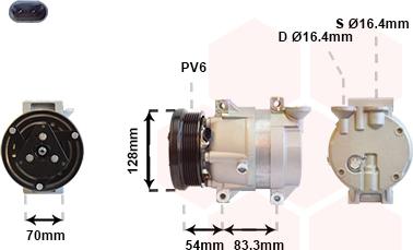 Van Wezel 8100K071 - Compressore, Climatizzatore autozon.pro