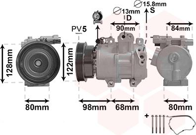 Van Wezel 8300K192 - Compressore, Climatizzatore autozon.pro