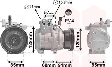 Van Wezel 8300K145 - Compressore, Climatizzatore autozon.pro