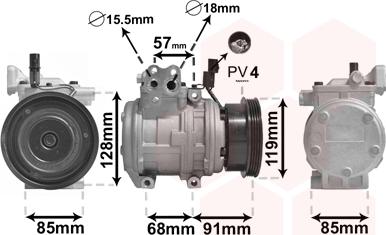 Van Wezel 8300K155 - Compressore, Climatizzatore autozon.pro