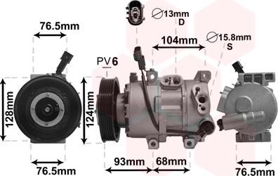 Van Wezel 8300K242 - Compressore, Climatizzatore autozon.pro