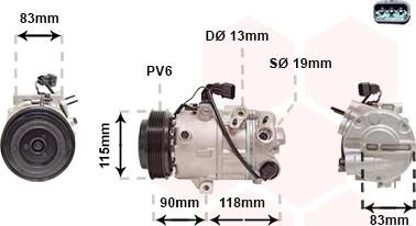 Van Wezel 8300K284 - Compressore, Climatizzatore autozon.pro