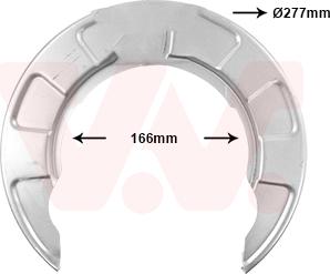 Van Wezel 8251373 - Lamiera paraspruzzi, Disco freno autozon.pro