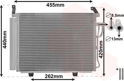 Van Wezel 82005245 - Condensatore, Climatizzatore autozon.pro